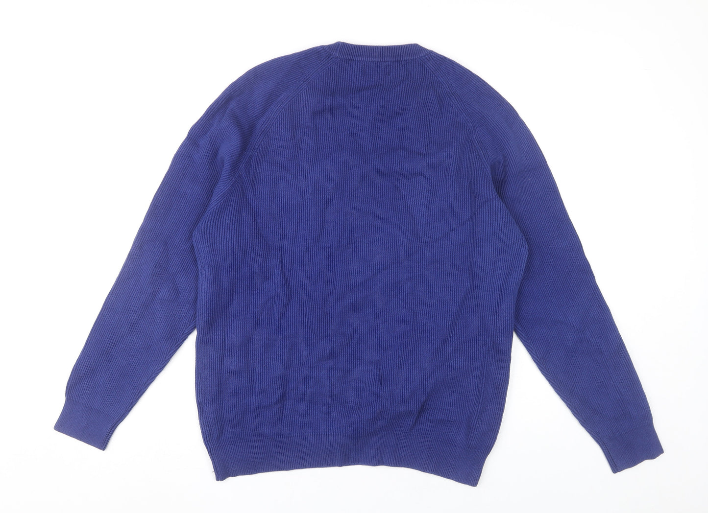 Next Men’s Blue Cotton Knit Crew Neck Jumper Size L