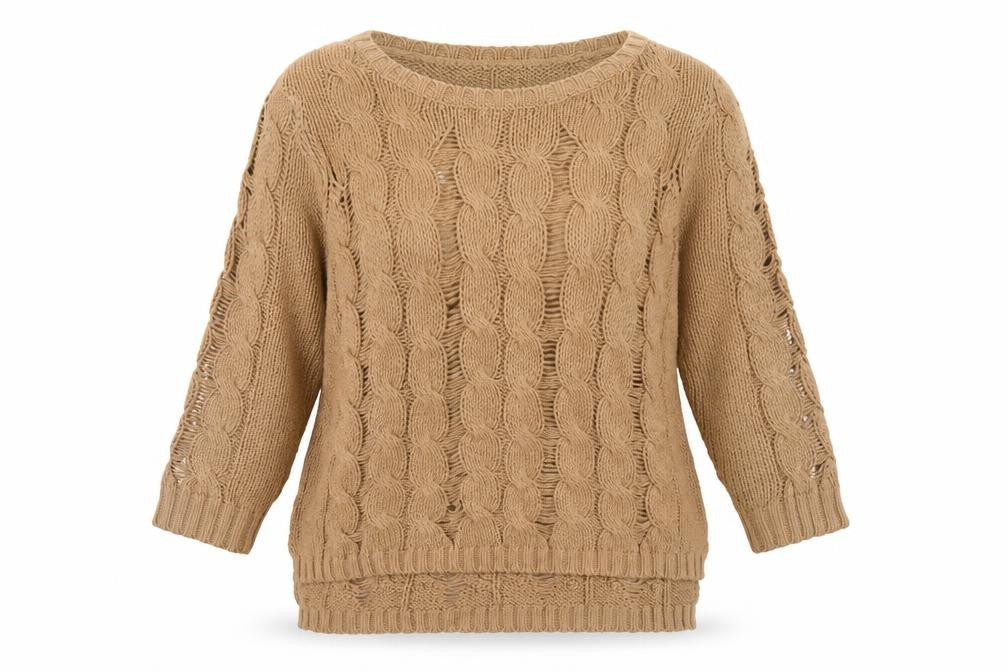 Womens UK Size 12 H&M Beige Pullover Jumper