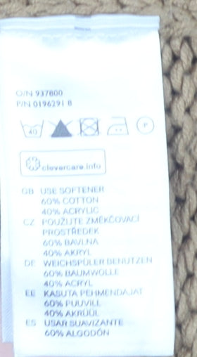 H&M Women’s Beige Cable Knit Pullover Jumper Size 12