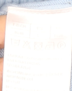 Damart Womens Blue Short Sleeve Mock Neck Pullover Jumper Size M