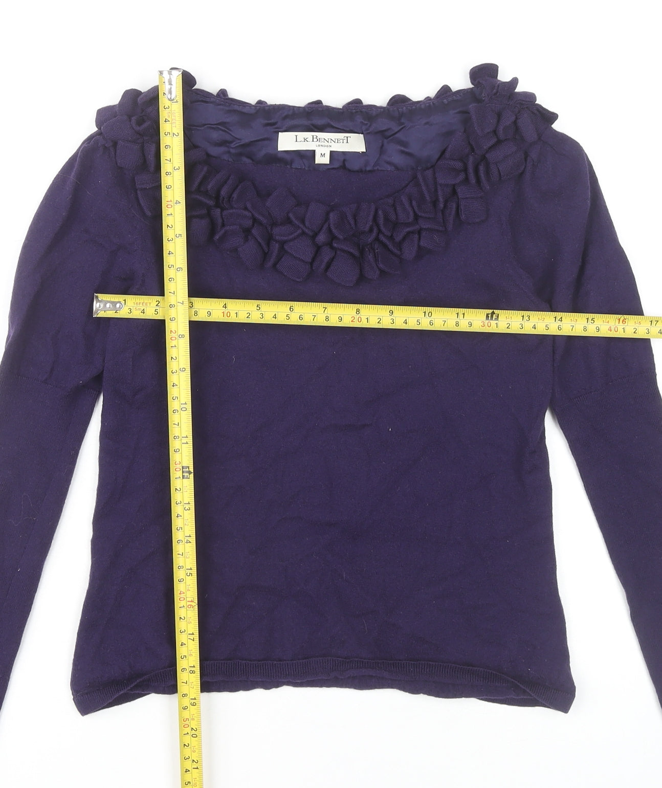 Womens UK Size M L.K. Bennett Purple Tunic Blouse