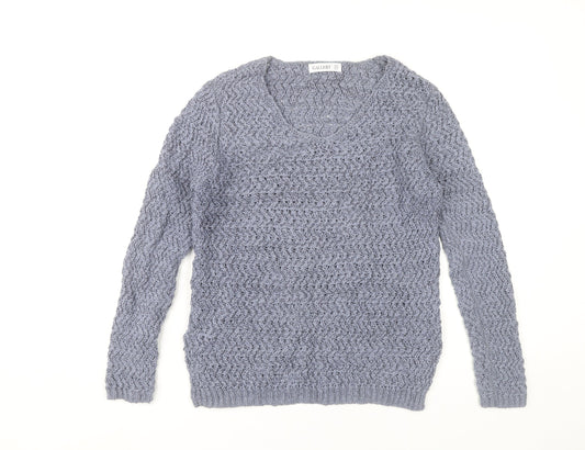 Womens UK Size 12 Gallery Grey Pullover Jumper