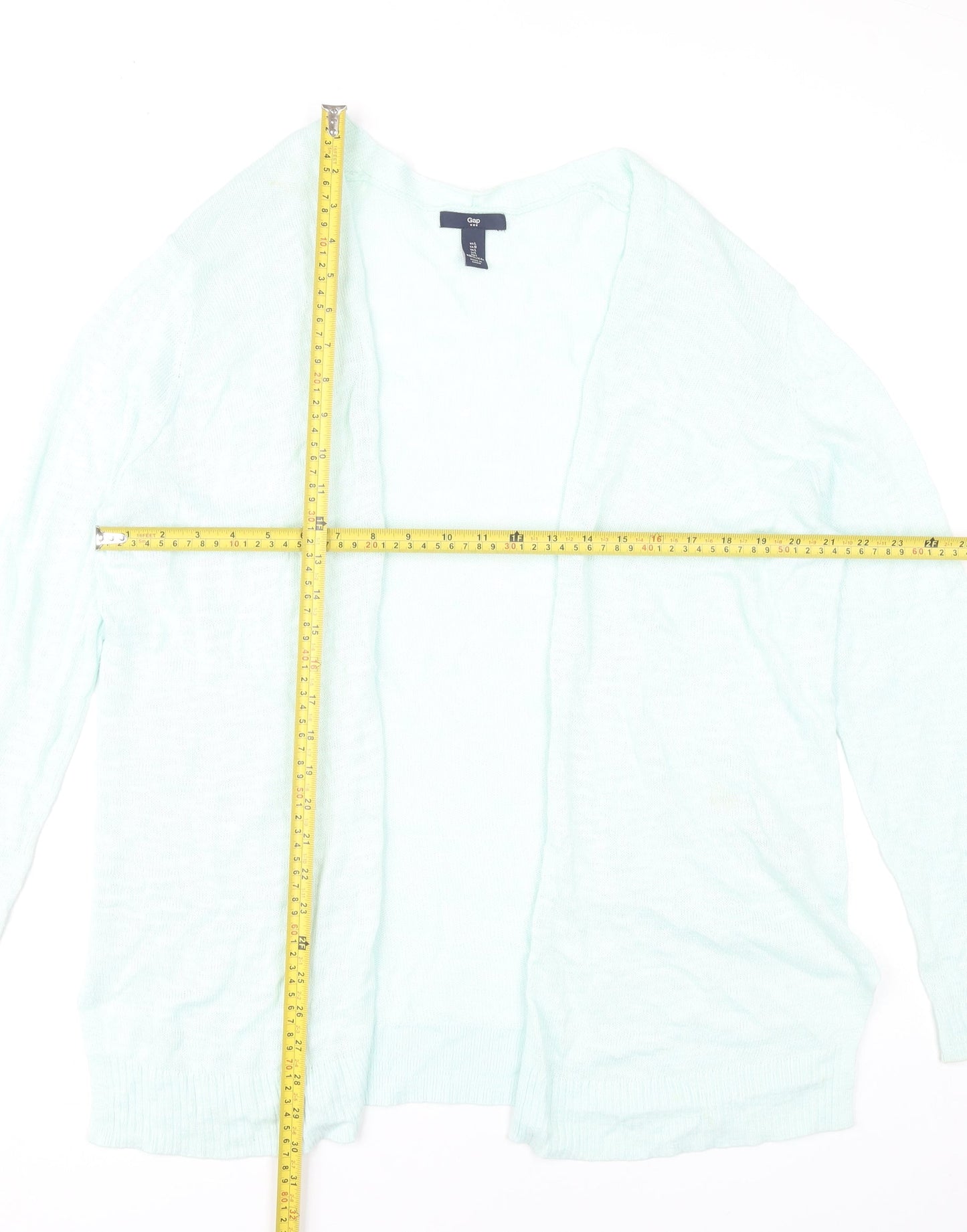 Gap Women’s Blue Cardigan L Long Sleeve Knit Cotton Blend