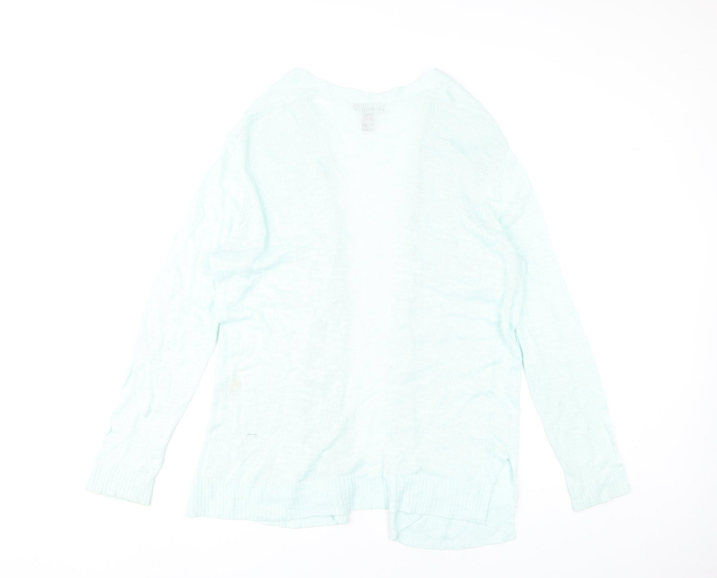 Gap Women’s Blue Cardigan L Long Sleeve Knit Cotton Blend