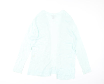 Gap Women’s Blue Cardigan L Long Sleeve Knit Cotton Blend