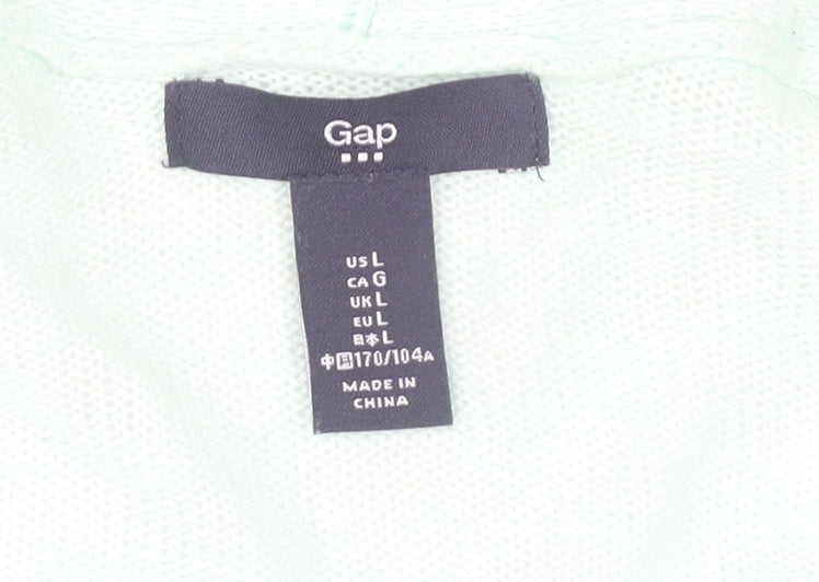 Gap Women’s Blue Cardigan L Long Sleeve Knit Cotton Blend