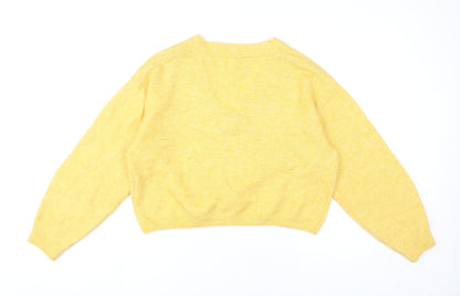 Womens UK Size S H&M Yellow Pullover Jumper