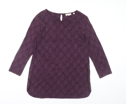 Womens UK Size 6 Fat Face Purple Tunic Blouse