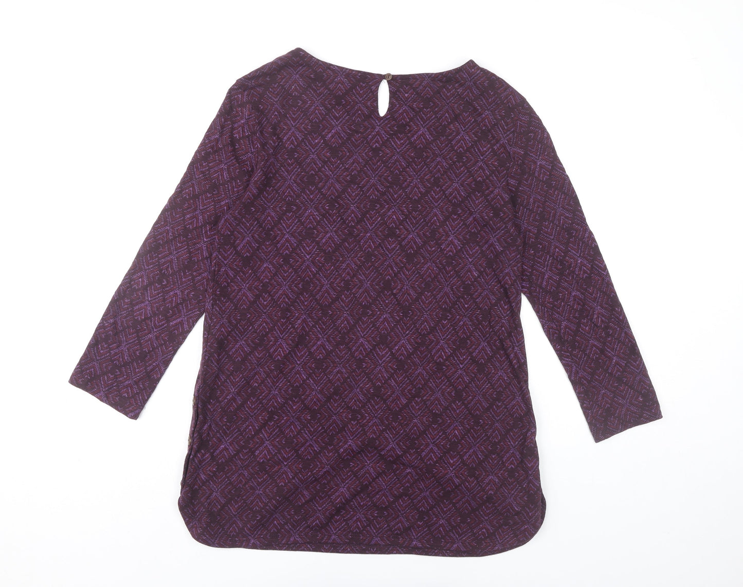 Womens UK Size 6 Fat Face Purple Tunic Blouse