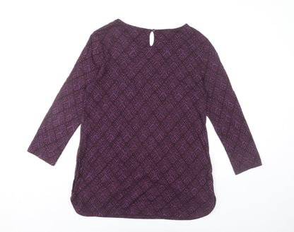 Womens UK Size 6 Fat Face Purple Tunic Blouse