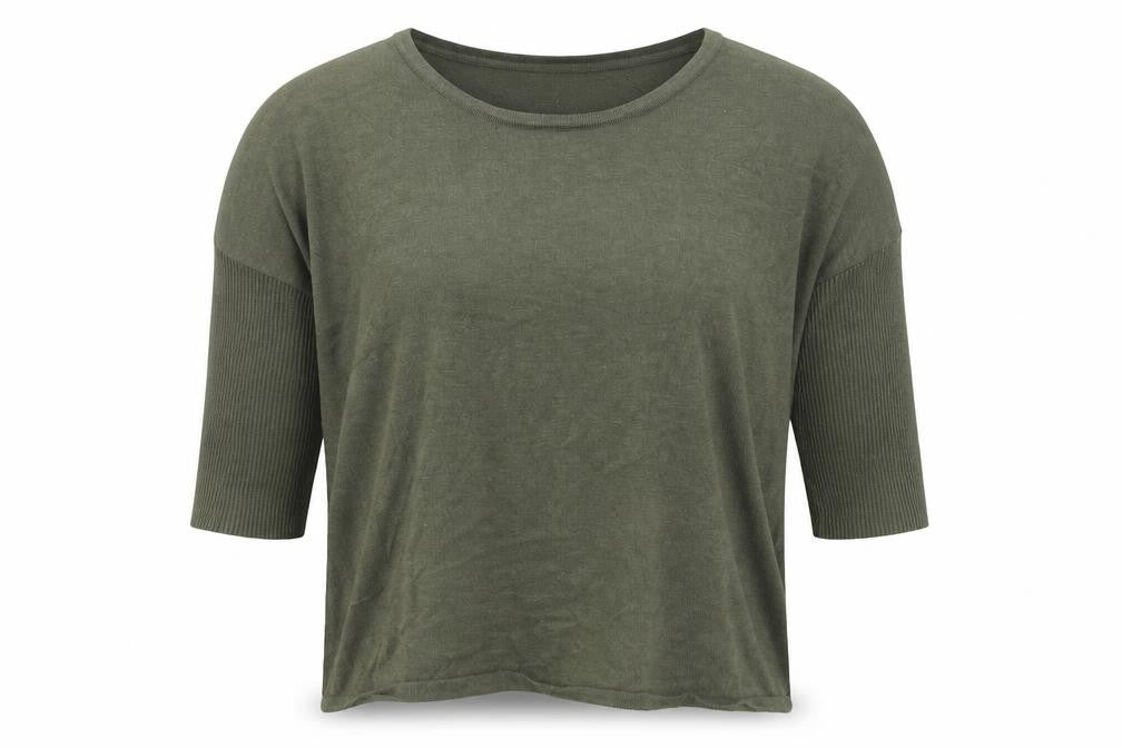 Womens UK Size XS Saint Tropez Green Pullover Jumper