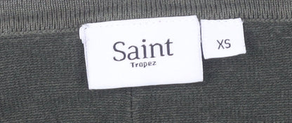 Womens UK Size XS Saint Tropez Green Pullover Jumper