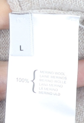 Pringle of Scotland Mens Beige Wool V-Neck Jumper L