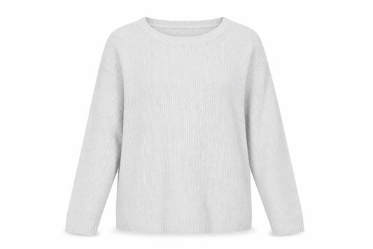 Front view of Massimo Dutti women’s grey cardigan jumper, size UK 12, long sleeve knit