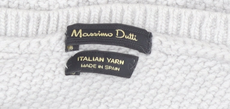 Womens UK Size 12 Massimo Dutti Grey Cardigan Jumper