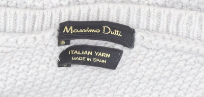 Womens UK Size 12 Massimo Dutti Grey Cardigan Jumper