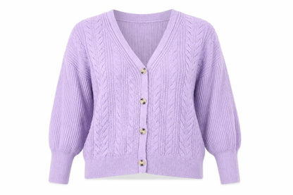 Womens UK Size M Marks and Spencer Purple Cardigan Jumper