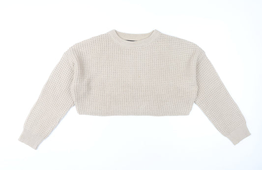 Womens UK Size 1012 Missguided Beige Pullover Jumper