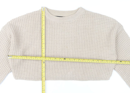 Womens UK Size 1012 Missguided Beige Pullover Jumper