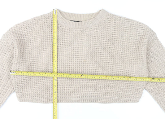 Womens UK Size 1012 Missguided Beige Pullover Jumper
