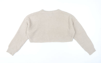Womens UK Size 1012 Missguided Beige Pullover Jumper