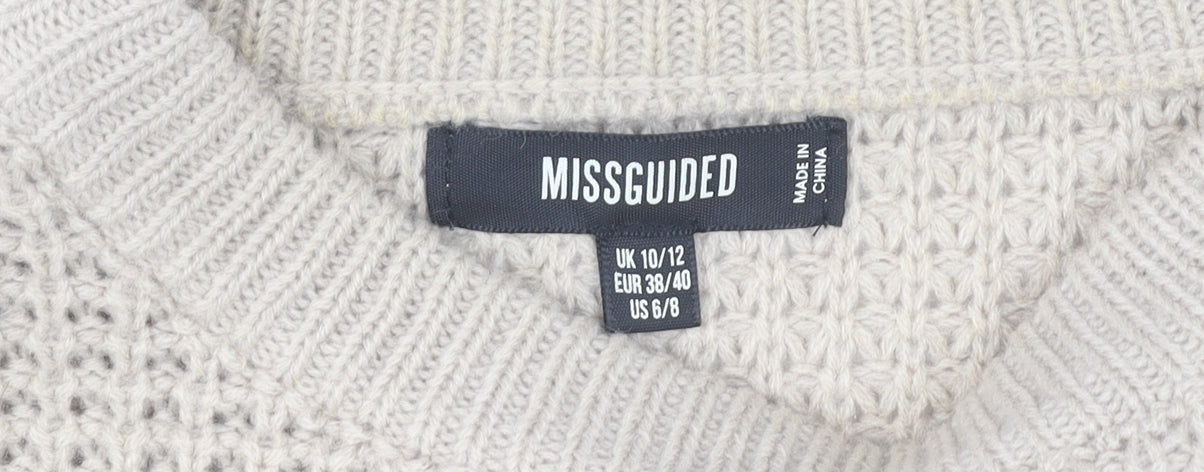 Womens UK Size 1012 Missguided Beige Pullover Jumper