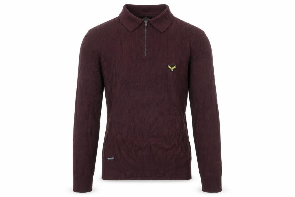 Mens UK Size S Threadbare Purple Half Zip Jumper