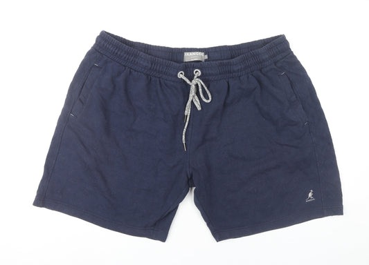 Kangol Men’s Blue 3XL Sweat Shorts Casual Summer Elastic Waist