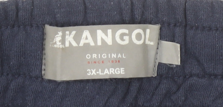 Kangol Men’s Blue 3XL Sweat Shorts Casual Summer Elastic Waist