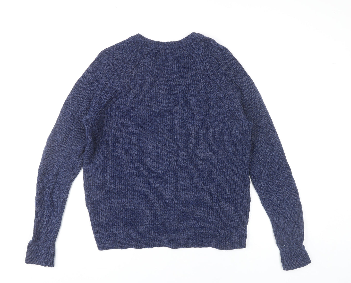 Ben Sherman Men’s Blue Wool Nylon Pullover Jumper Size L Knitwear