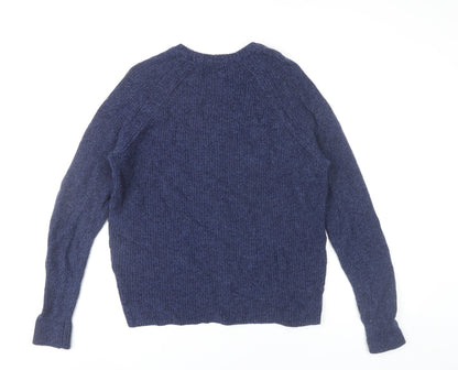 Ben Sherman Men’s Blue Wool Nylon Pullover Jumper Size L Knitwear