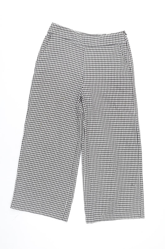 Womens UK Size XS Zara Regular Fit BusinessCasualWorkwear Multicoloured Trousers