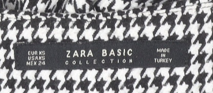 Womens UK Size XS Zara Regular Fit BusinessCasualWorkwear Multicoloured Trousers