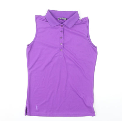 Womens UK Size S Glenmuir Purple Basic Polo
