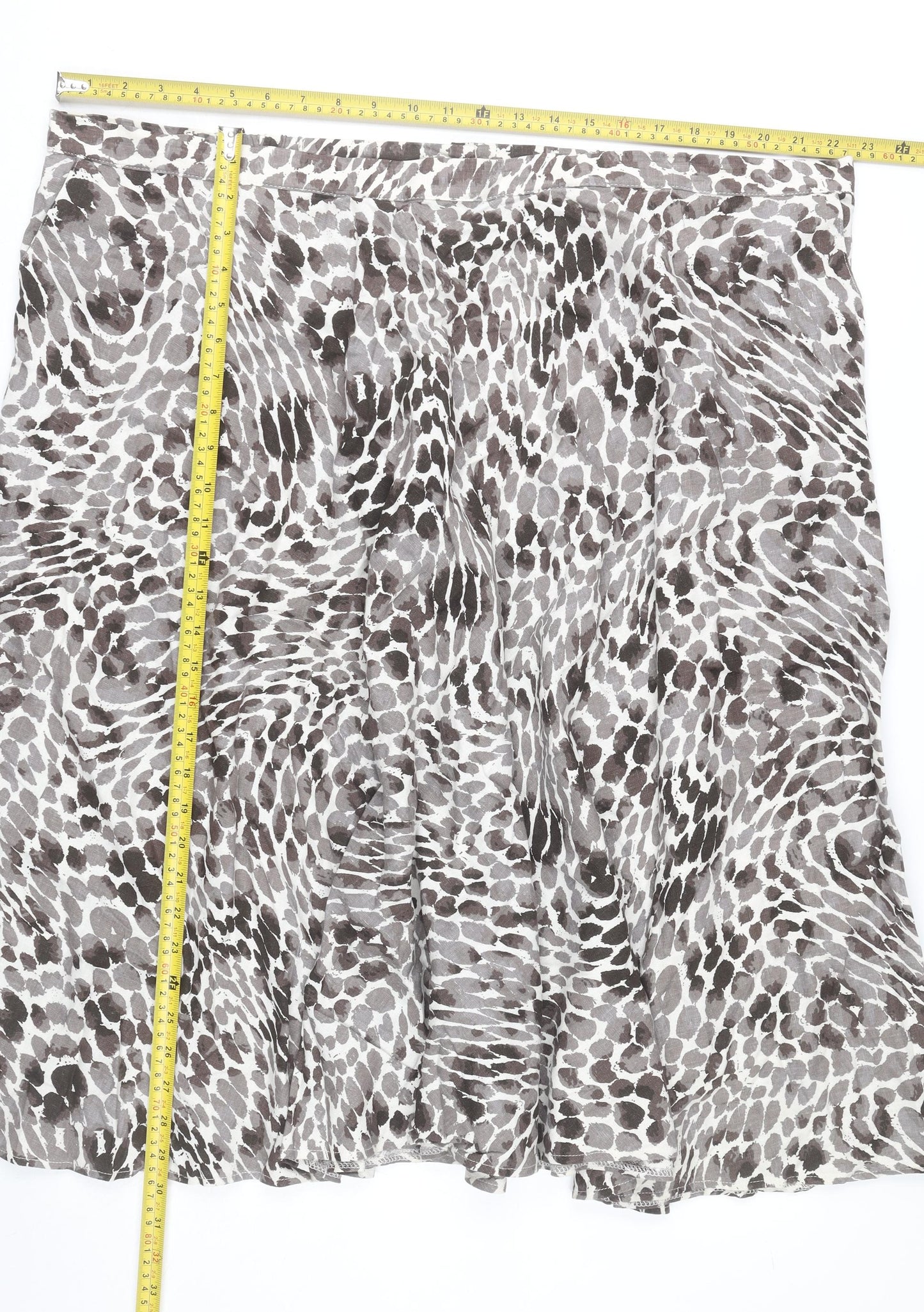 Marks and Spencer Women’s Plus Size 24 Animal Print A-Line Skirt