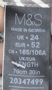 Marks and Spencer Women’s Plus Size 24 Animal Print A-Line Skirt