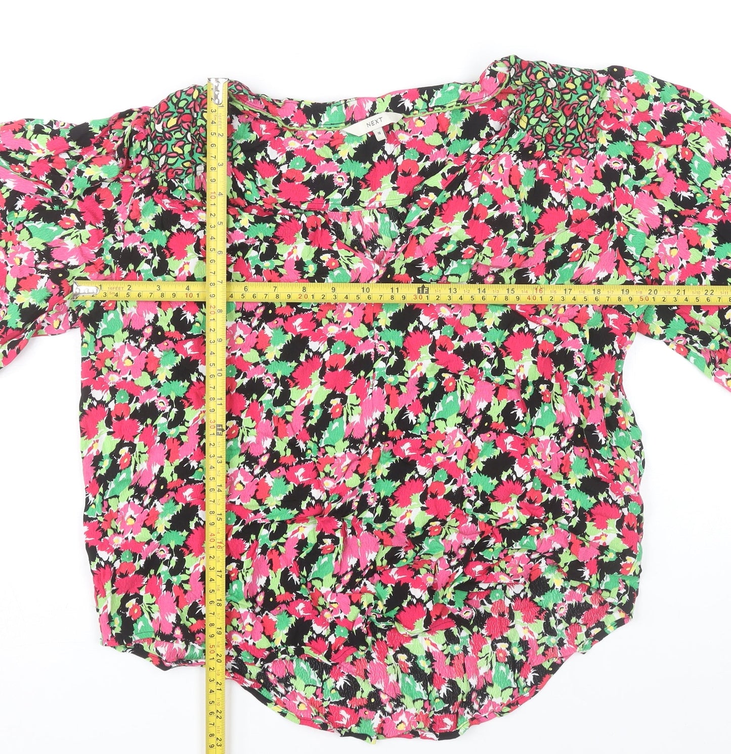 Womens UK Size 16 NEXT Multicoloured Tunic Blouse