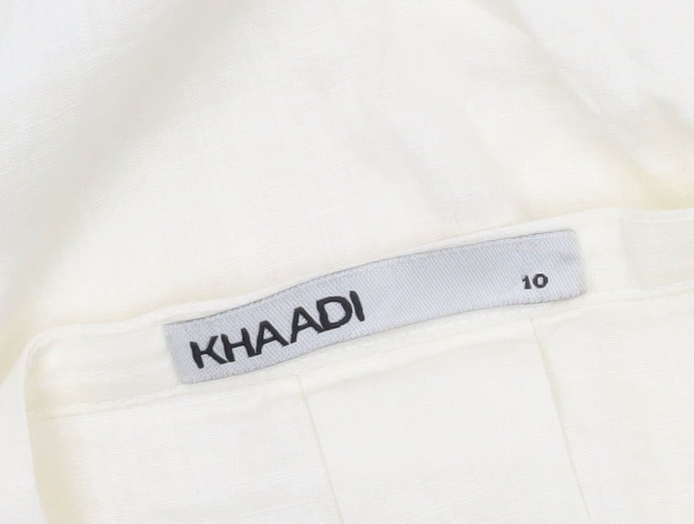 Khaadi Women’s Ivory Cotton Kaftan Dress Size 10 Casual Travel