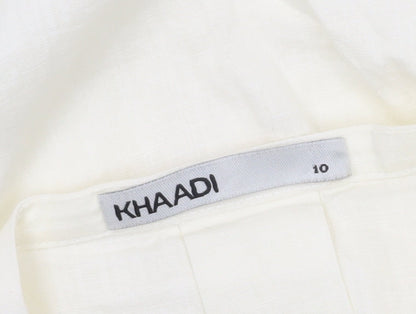 Khaadi Women’s Ivory Cotton Kaftan Dress Size 10 Casual Travel