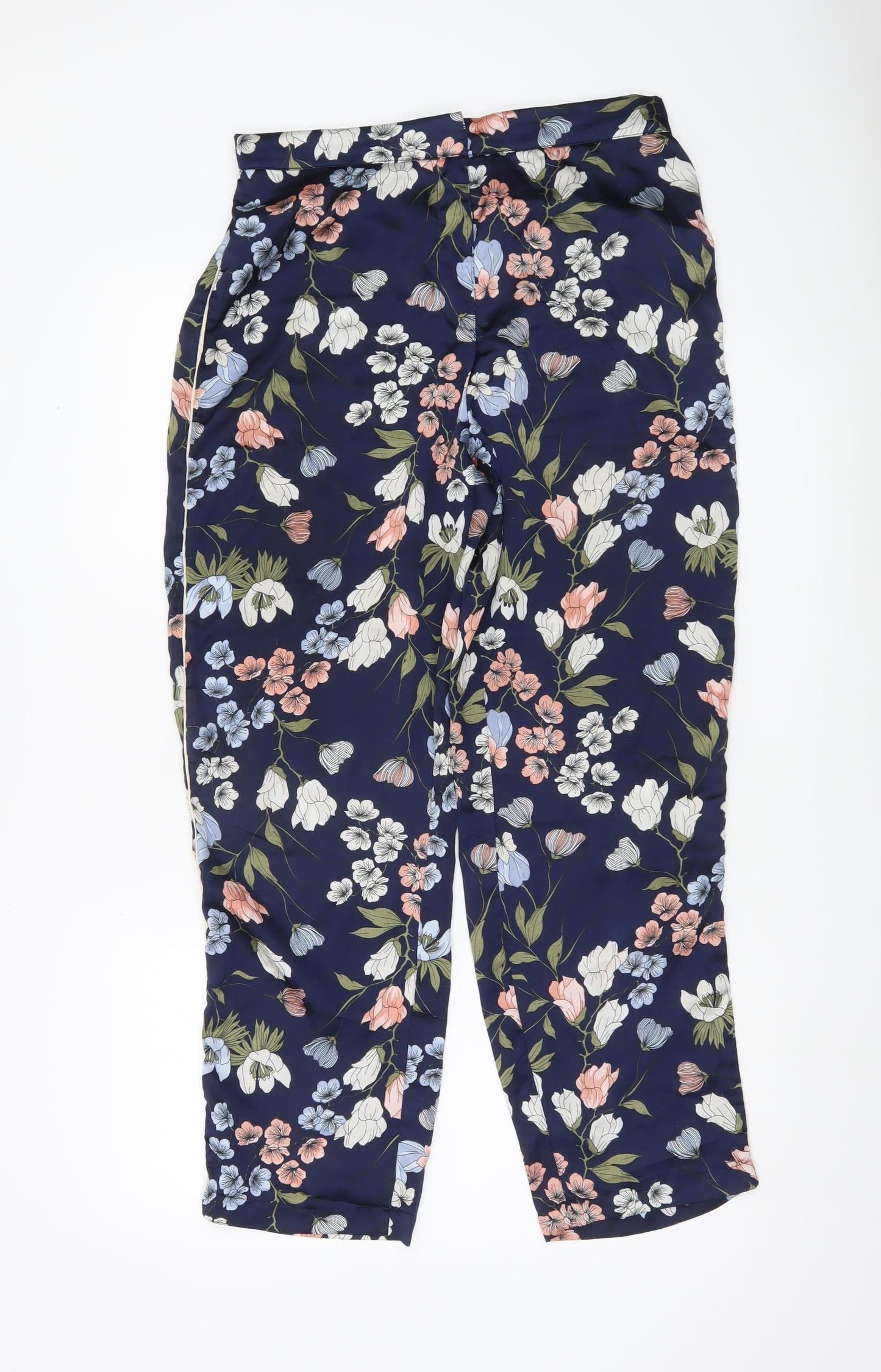 Womens UK Size M Brave Soul Regular Fit Cropped Blue Trousers