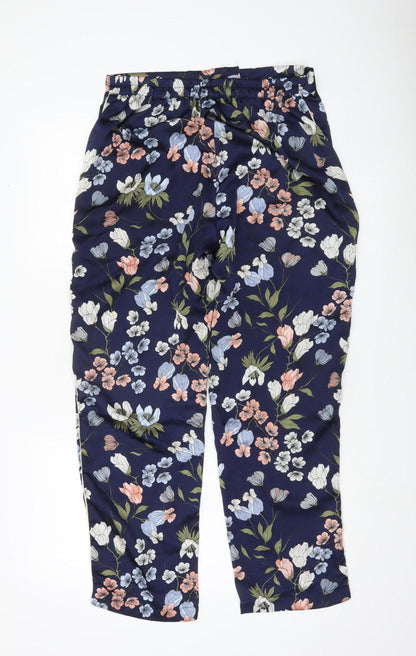 Womens UK Size M Brave Soul Regular Fit Cropped Blue Trousers