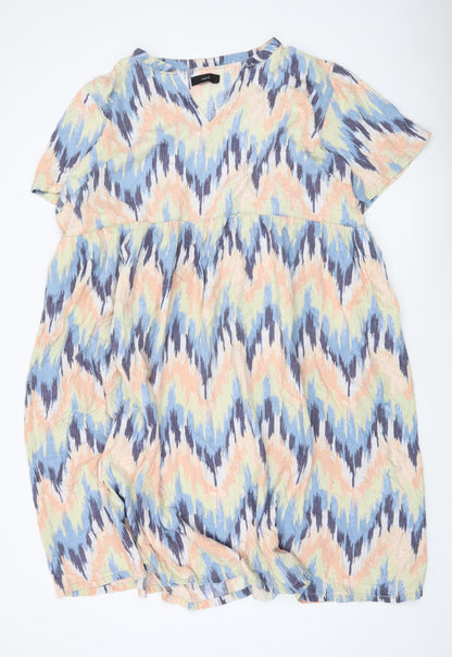 Next Women’s Plus Size 24 Multicoloured Shift Knee Length Dress