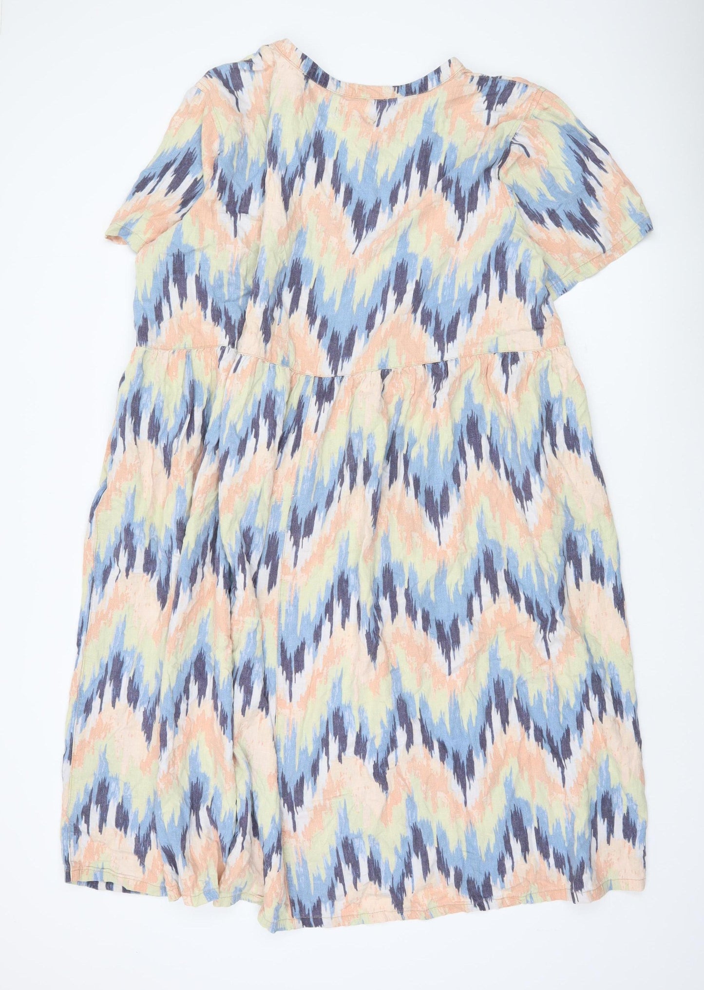 Next Women’s Plus Size 24 Multicoloured Shift Knee Length Dress