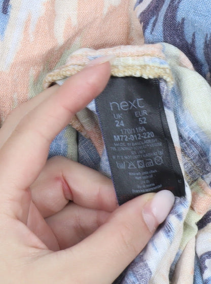 Next Women’s Plus Size 24 Multicoloured Shift Knee Length Dress