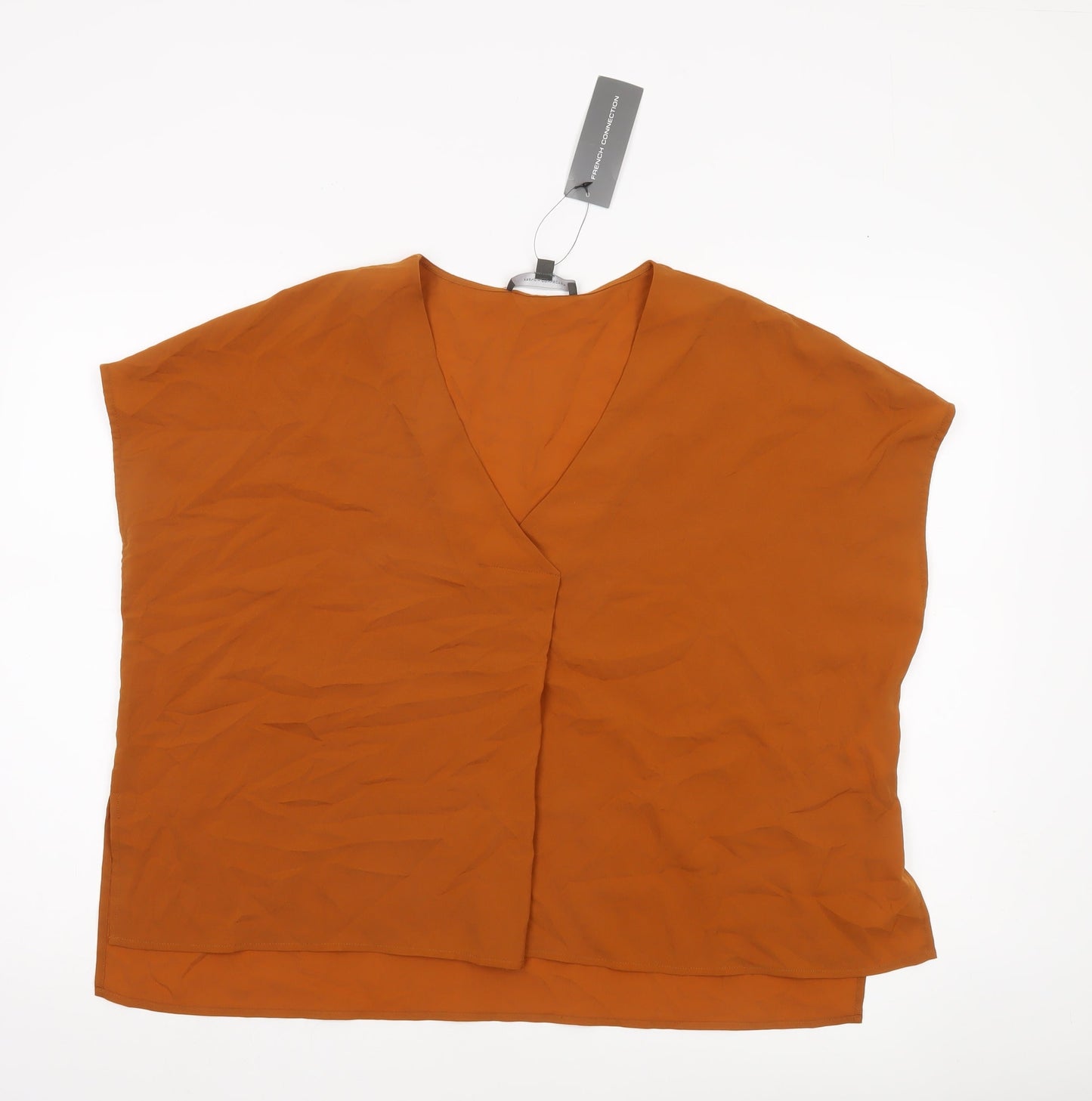 Womens UK Size M French Connection Orange Basic Blouse