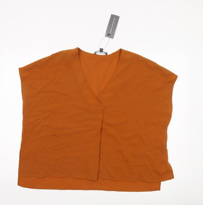 Womens UK Size M French Connection Orange Basic Blouse