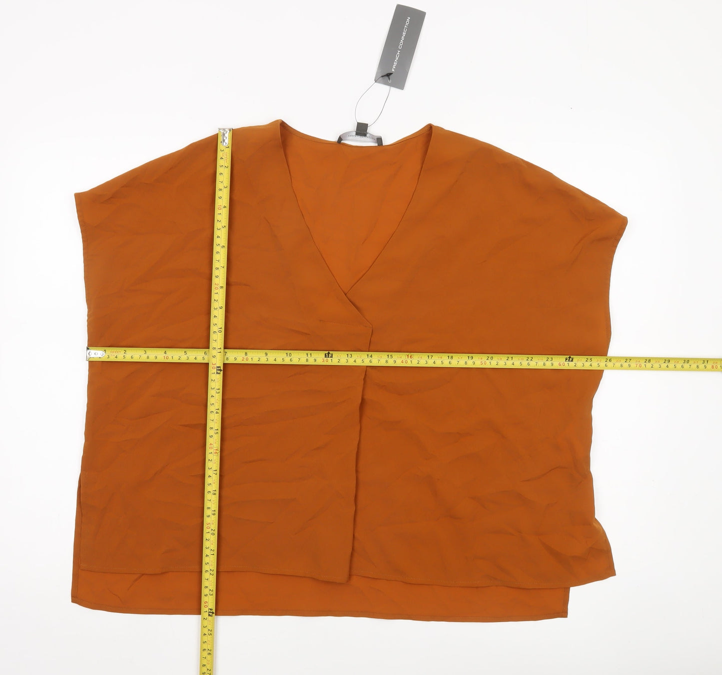 Womens UK Size M French Connection Orange Basic Blouse