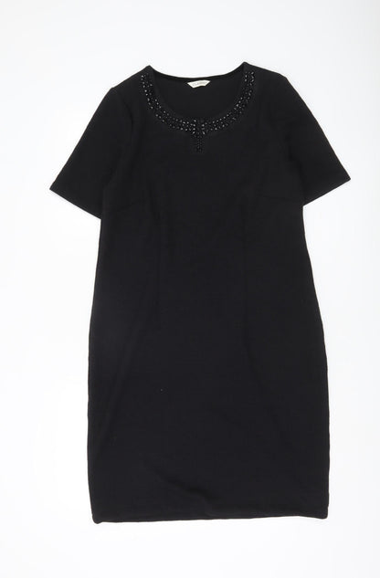 Marks and Spencer Women’s Black Beaded Sheath Dress Size 12
