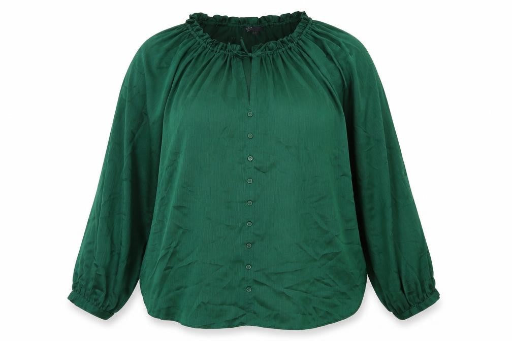 Womens UK Size 20 Friends Like These Green Basic Blouse