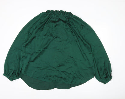 Womens UK Size 20 Friends Like These Green Basic Blouse